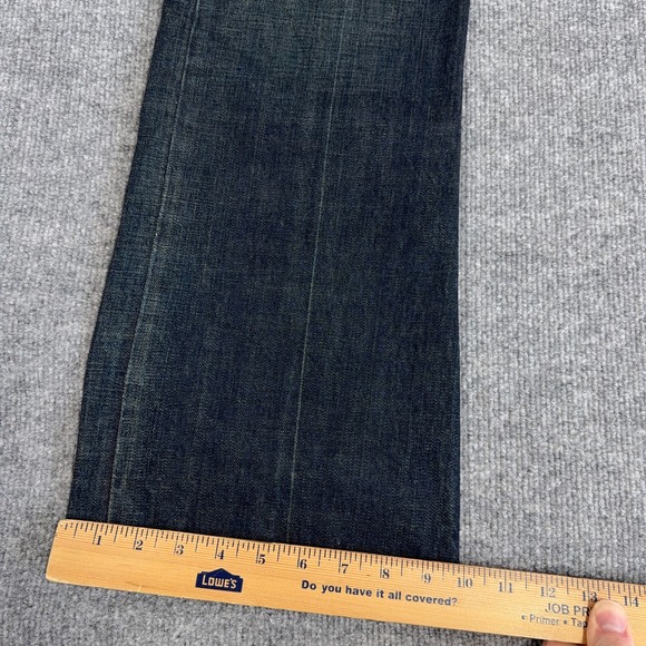 Vintage Ralph Lauren Jeans Women 32x34 Dark Raw Selvedge Boot Cut Flare Y2K 90s - Picture 5 of 15